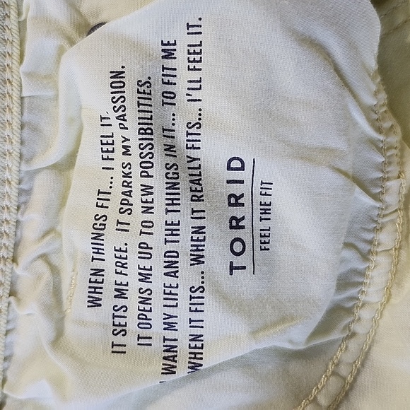 Torrid Feel The Fit Size 20 Yellow/ Lemon Jean Shorts. - Picture 5 of 8